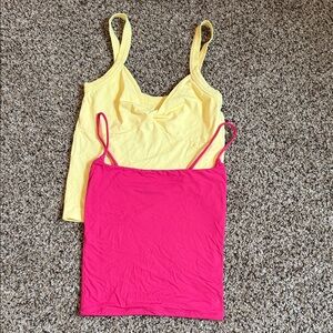 Yellow and Pink Women's Tank Tops